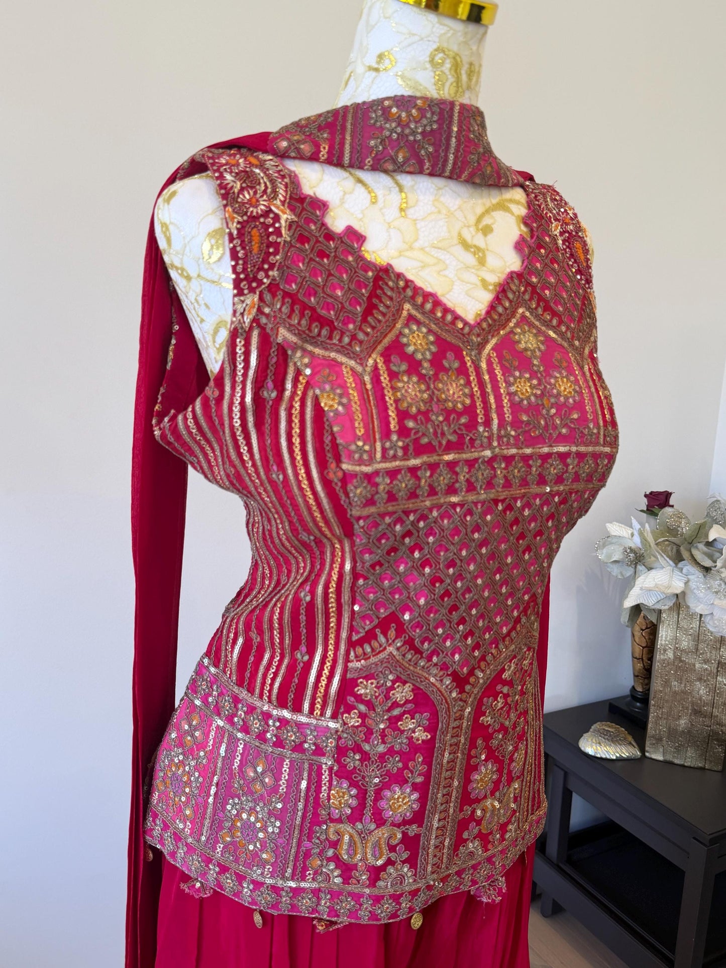 Embroidered Indo-Western Palazzo Set