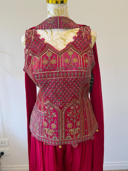 Embroidered Indo-Western Palazzo Set