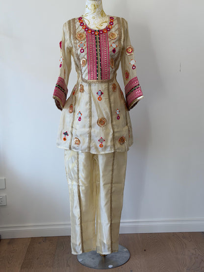 Ivory Tissue Silk Kurta Set