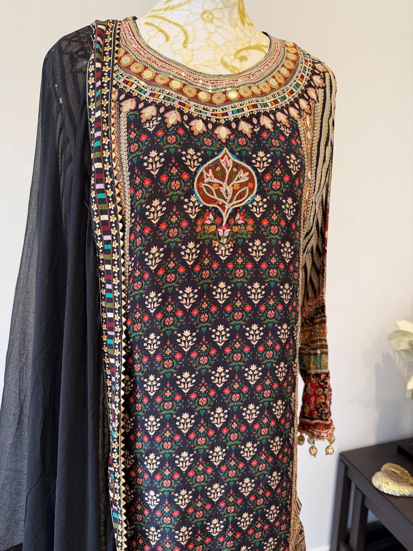 Crepe Digital Print Sharara Suit Set