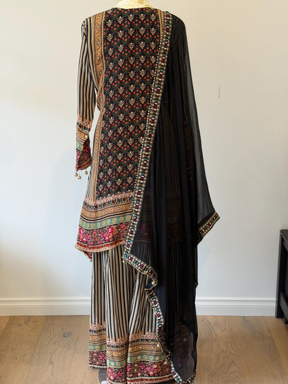 Crepe Digital Print Sharara Suit Set