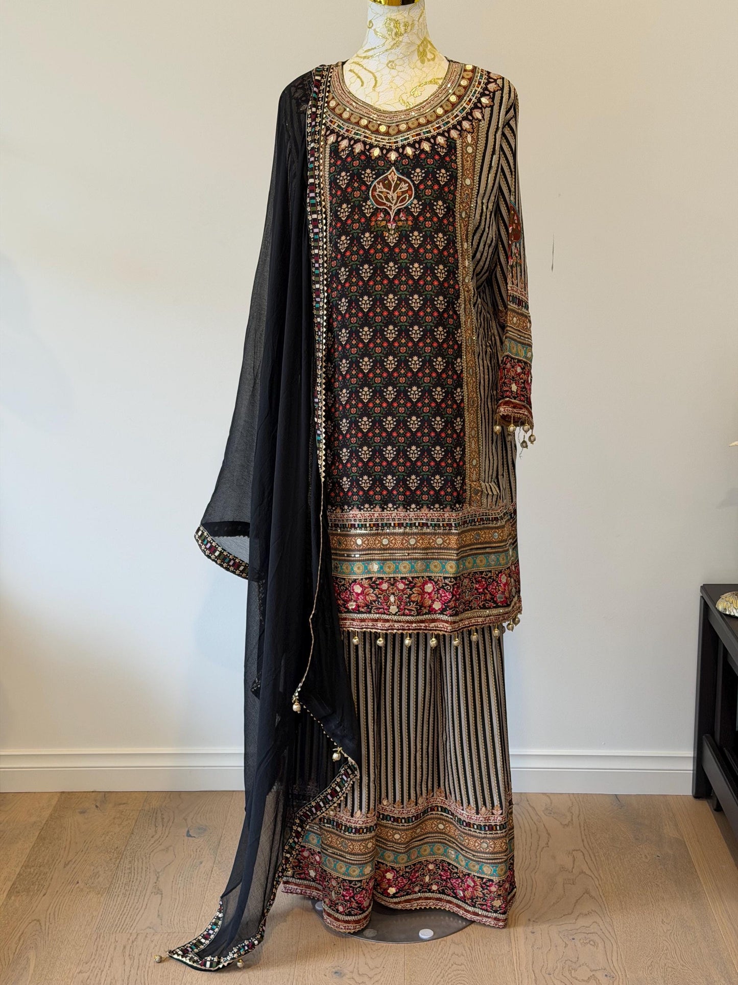 Crepe Digital Print Sharara Suit Set