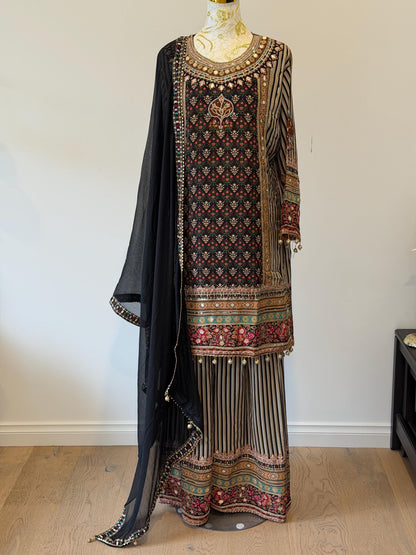 Crepe Digital Print Sharara Suit Set