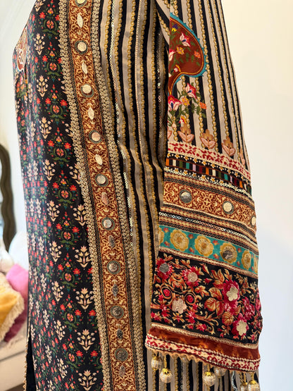 Crepe Digital Print Sharara Suit Set