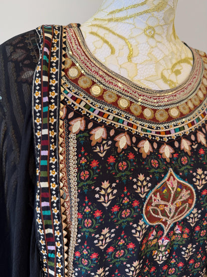 Crepe Digital Print Sharara Suit Set