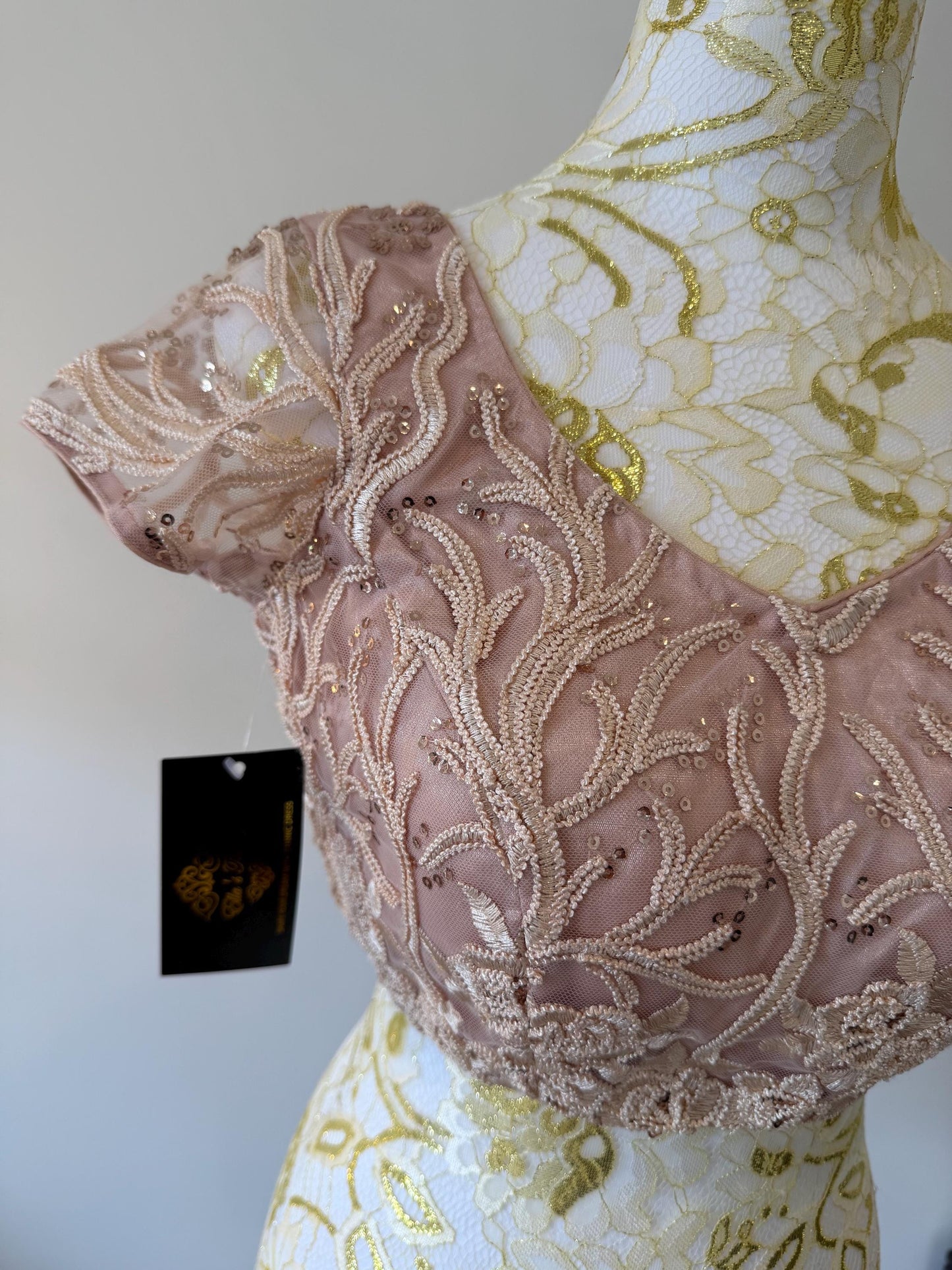 Nude Pink Embroidered Blouse