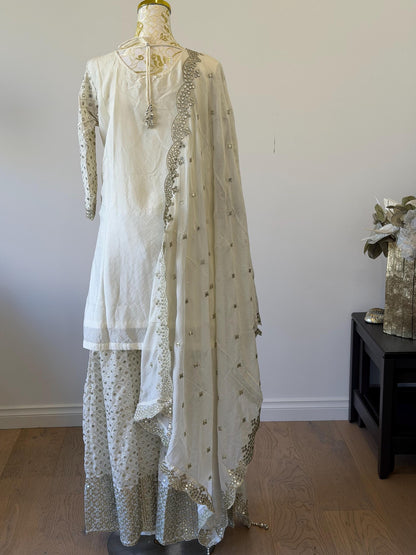 Off White Ivory Sharara Suit Set