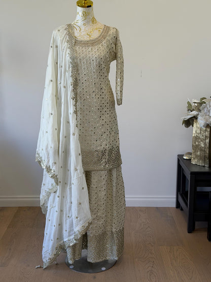 Off White Ivory Sharara Suit Set