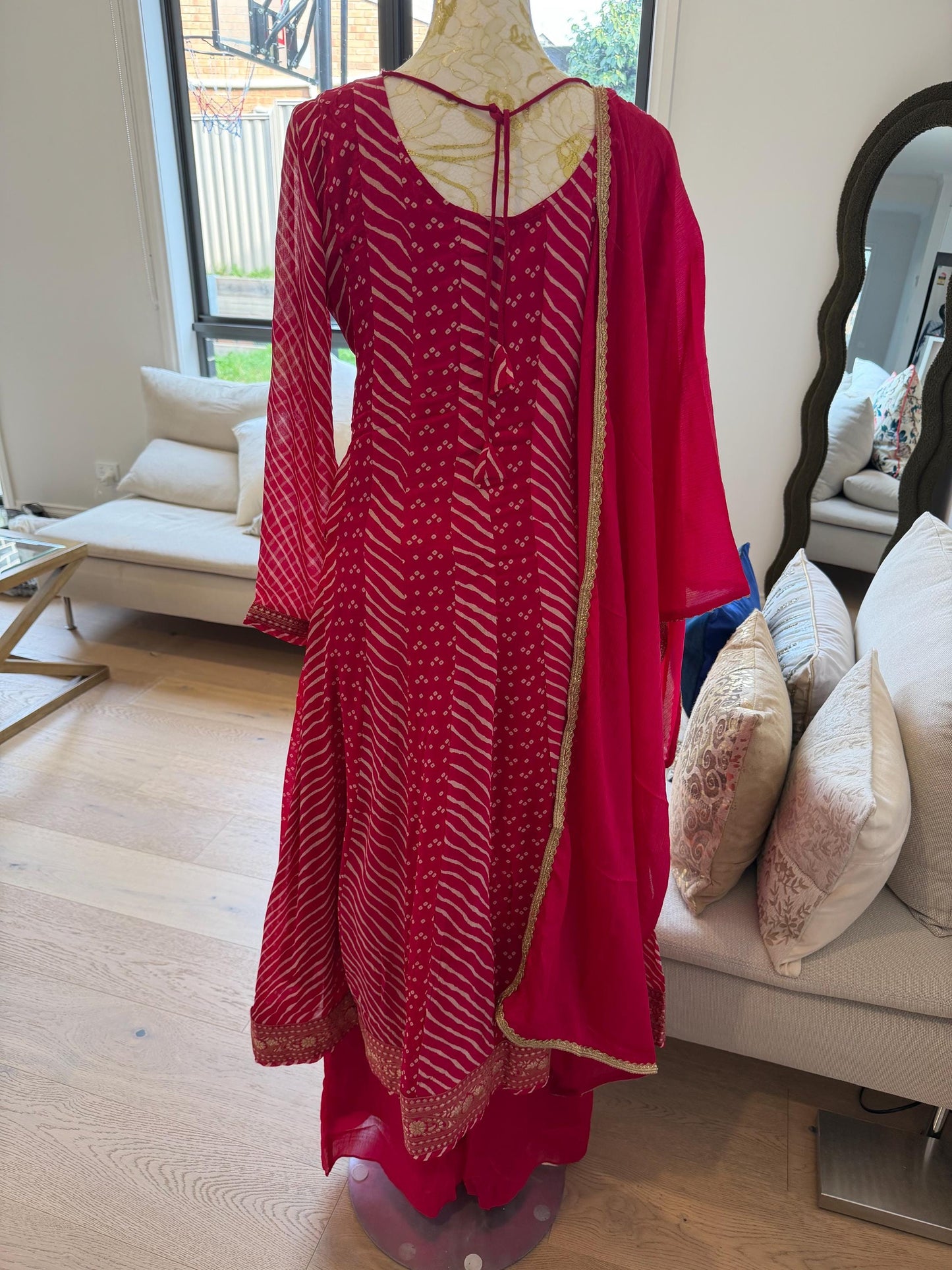 Fuchsia Pink Anarkali Suit Set with Dupatta
