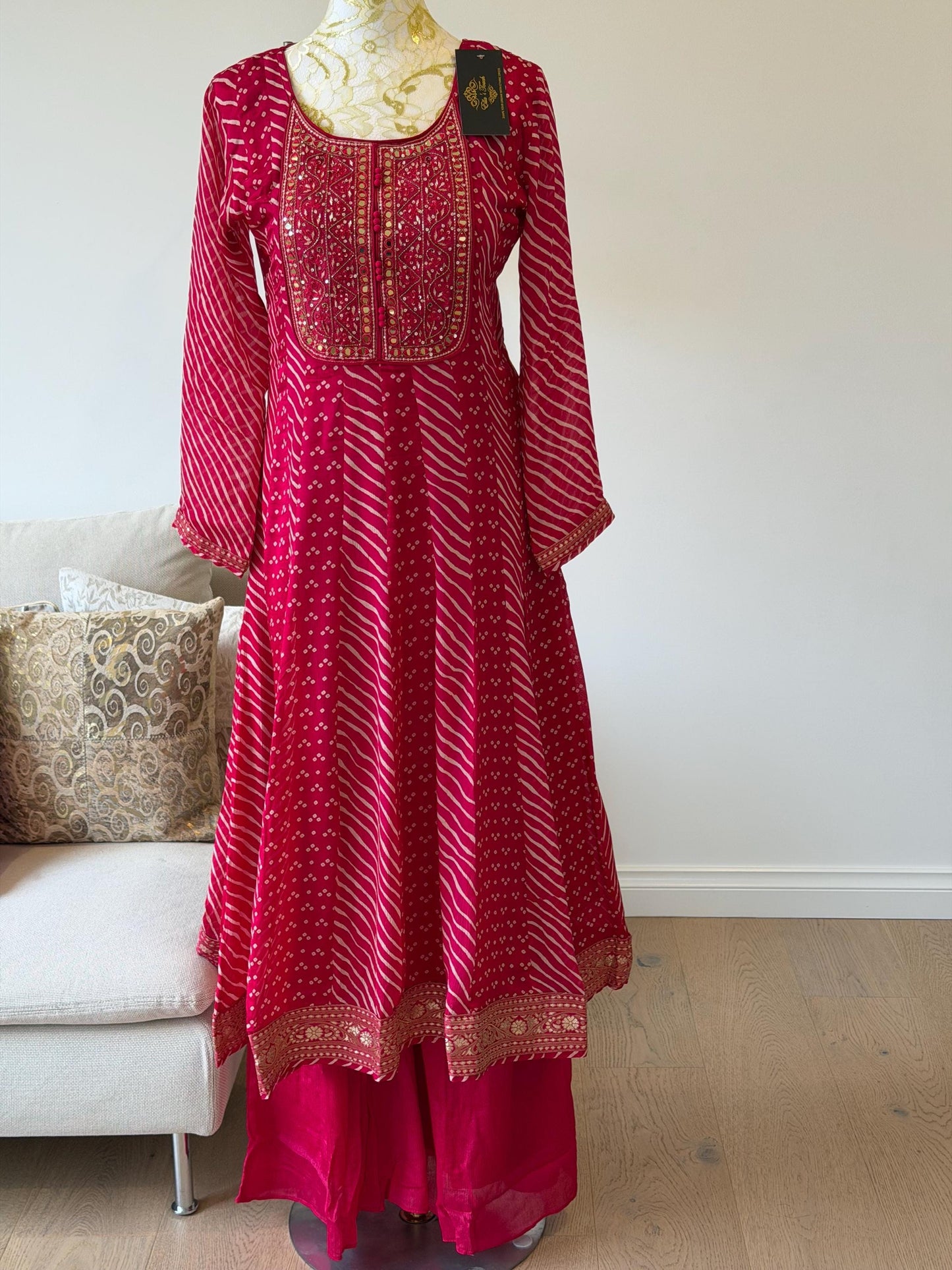 Fuchsia Pink Anarkali Suit Set with Dupatta