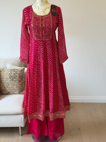 Fuchsia Pink Anarkali Suit Set with Dupatta
