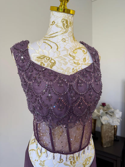 Ready-to-Wear Georgette Saree with Corset Blouse
