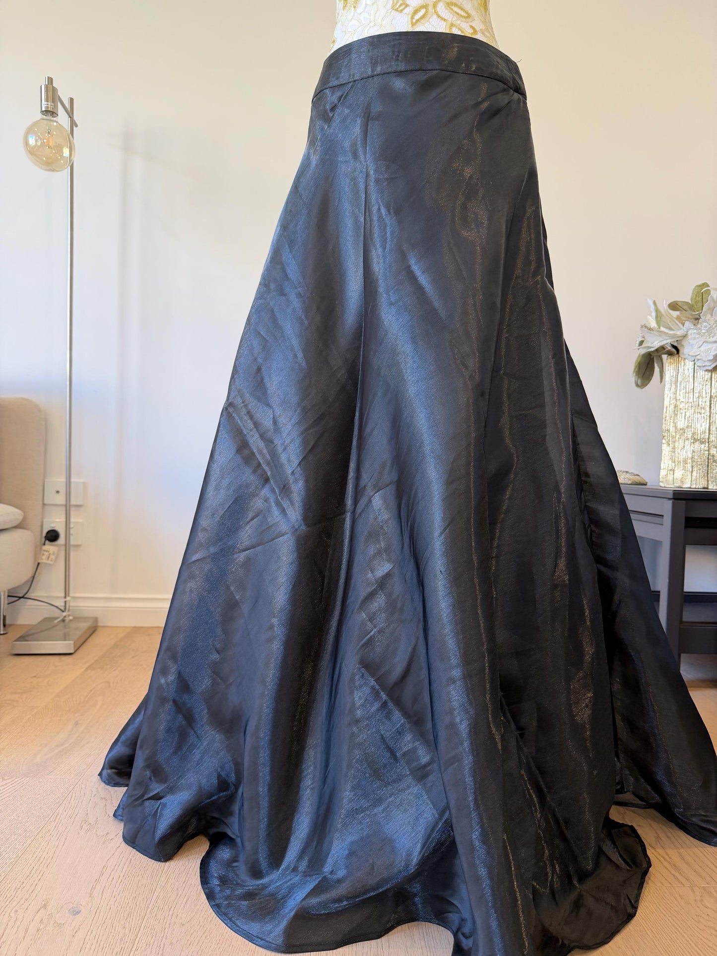 Black Beaded Indo-Western Lehenga Set