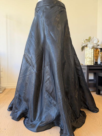 Black Beaded Indo-Western Lehenga Set