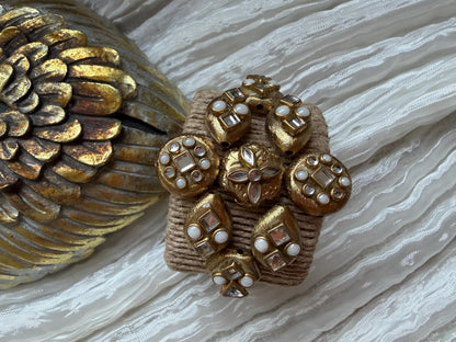 Handmade boho kundan Jute Bangle Jewelry