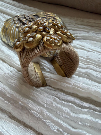 Handmade boho kundan Jute Bangle Jewelry