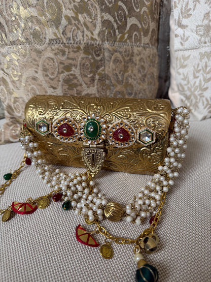Antique Gold Metal Potli Bag
