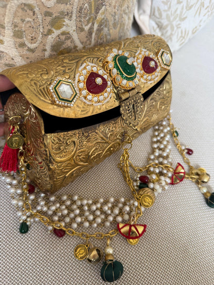 Antique Gold Metal Potli Bag