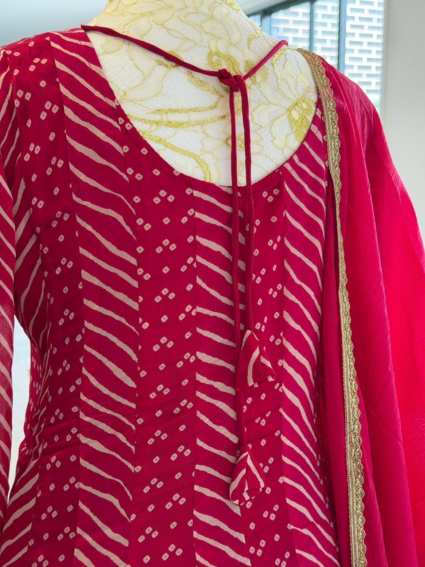 Fuchsia Pink Anarkali Suit Set with Dupatta