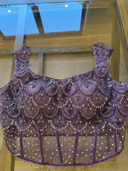 Ready-to-Wear Georgette Saree with Corset Blouse