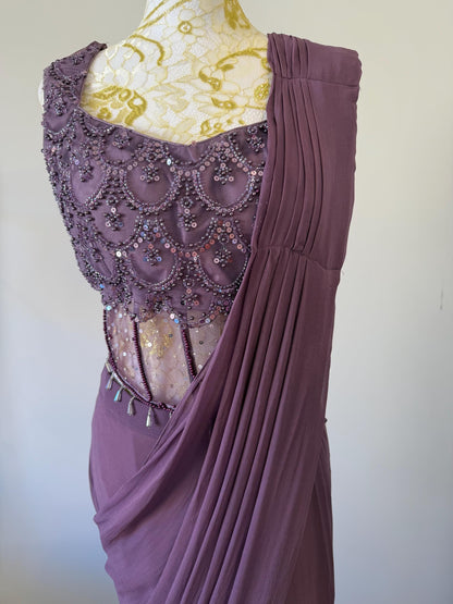 Ready-to-Wear Georgette Saree with Corset Blouse