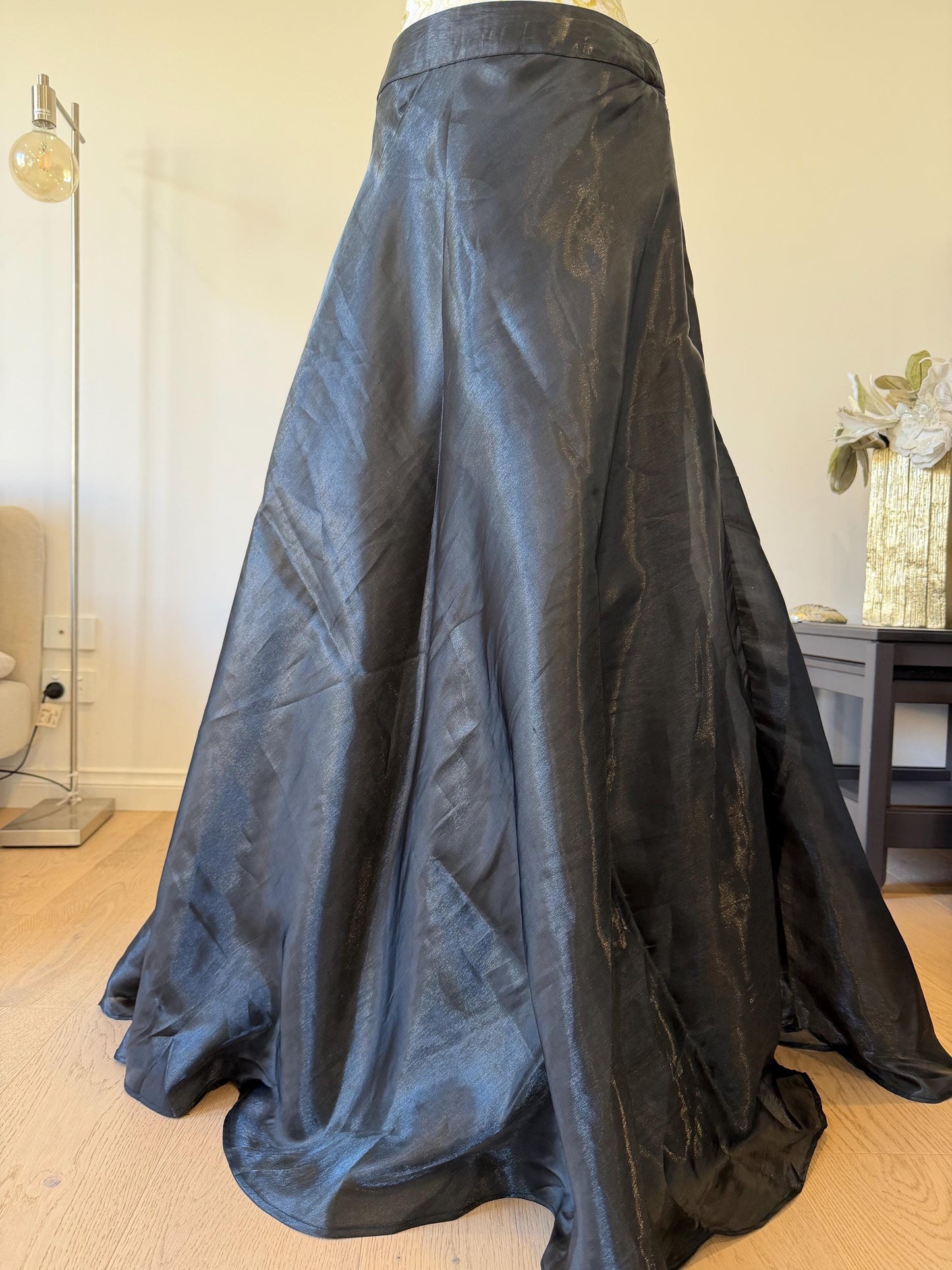 Black Beaded Indo-Western Lehenga Set