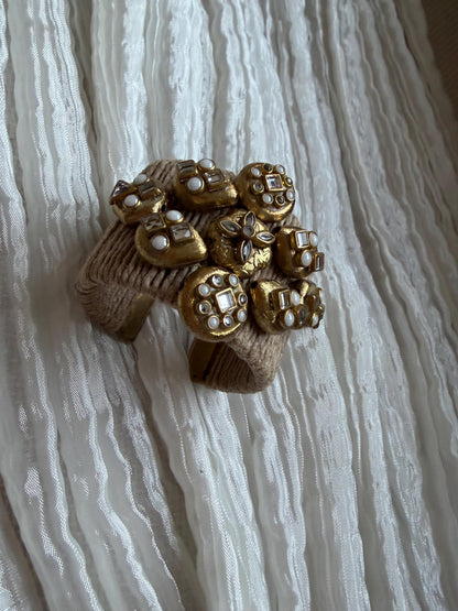 Handmade boho kundan Jute Bangle Jewelry
