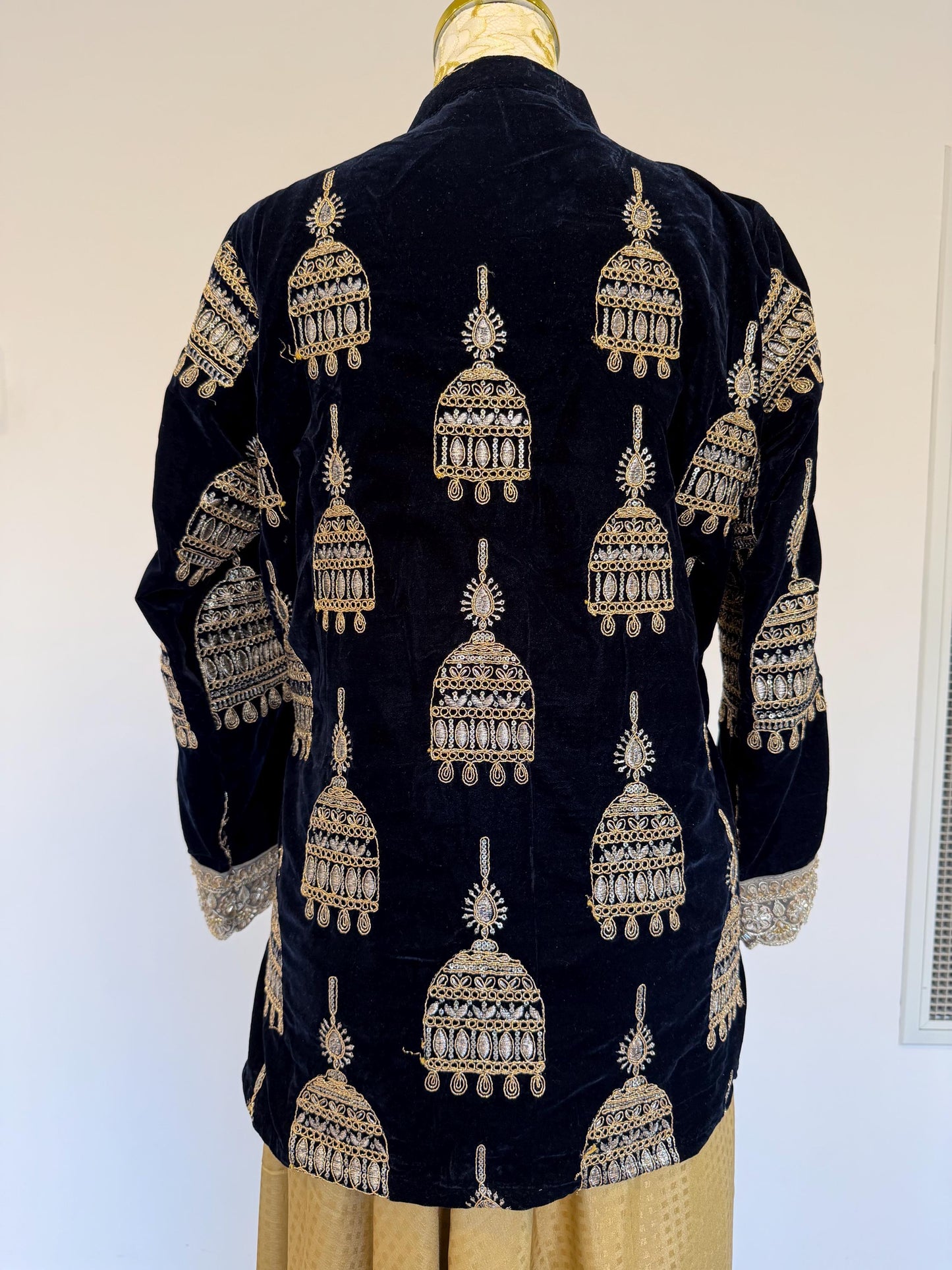 Navy blue Velvet Indo Western Set