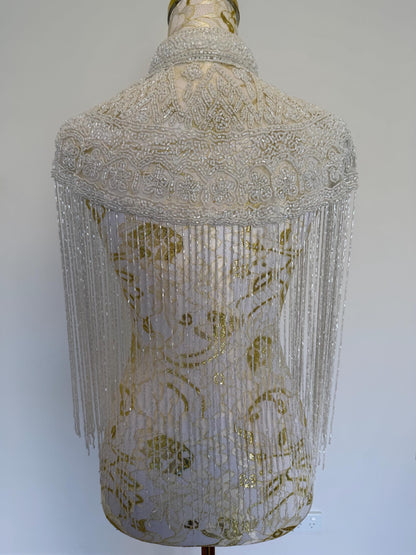 Ivory Beaded Fringe Caplete