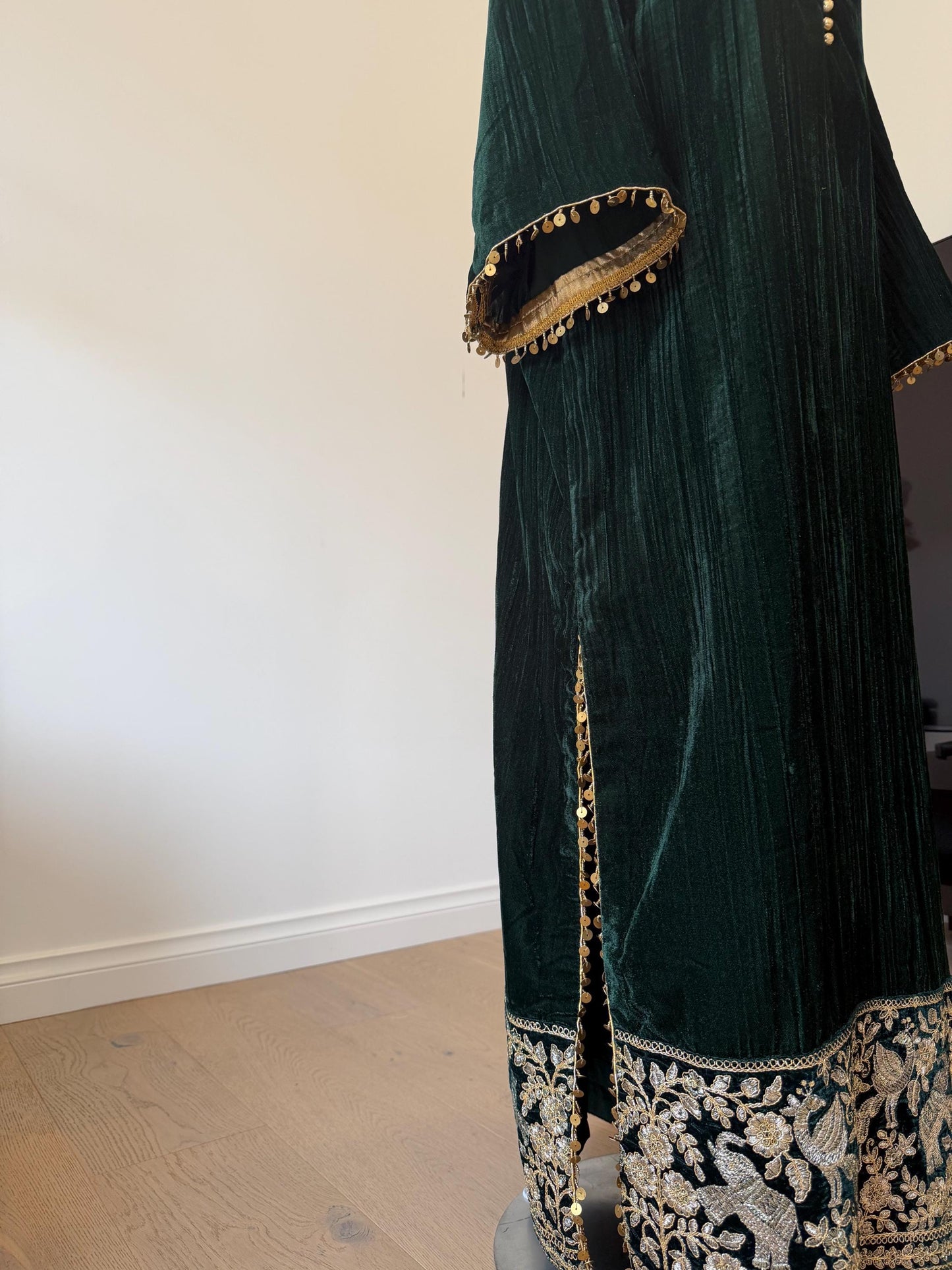 Emerald Green Velvet Indo Western Dress
