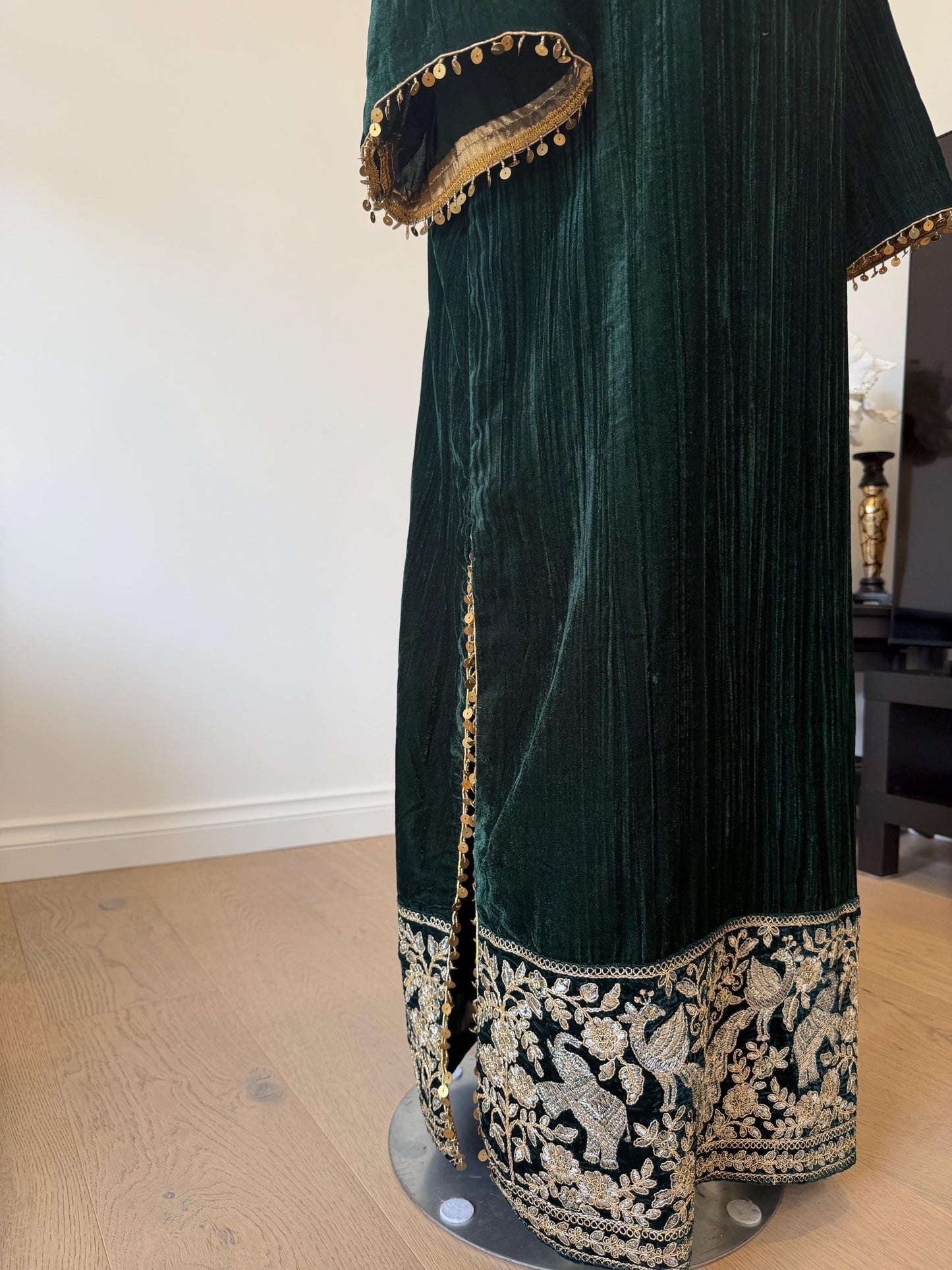 Emerald Green Velvet Indo Western Dress