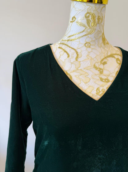 Emerald Green Velvet Kurta Set | Embroidered Pants | Festive Indo Western Wear