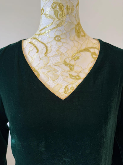 Emerald Green Velvet Kurta Set | Embroidered Pants | Festive Indo Western Wear