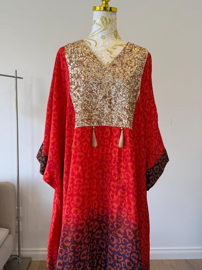 Indo Western Crepe Outfit with Sequins Tassels