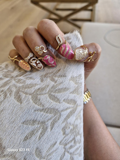 5 Pc Gold Nail Rings Set