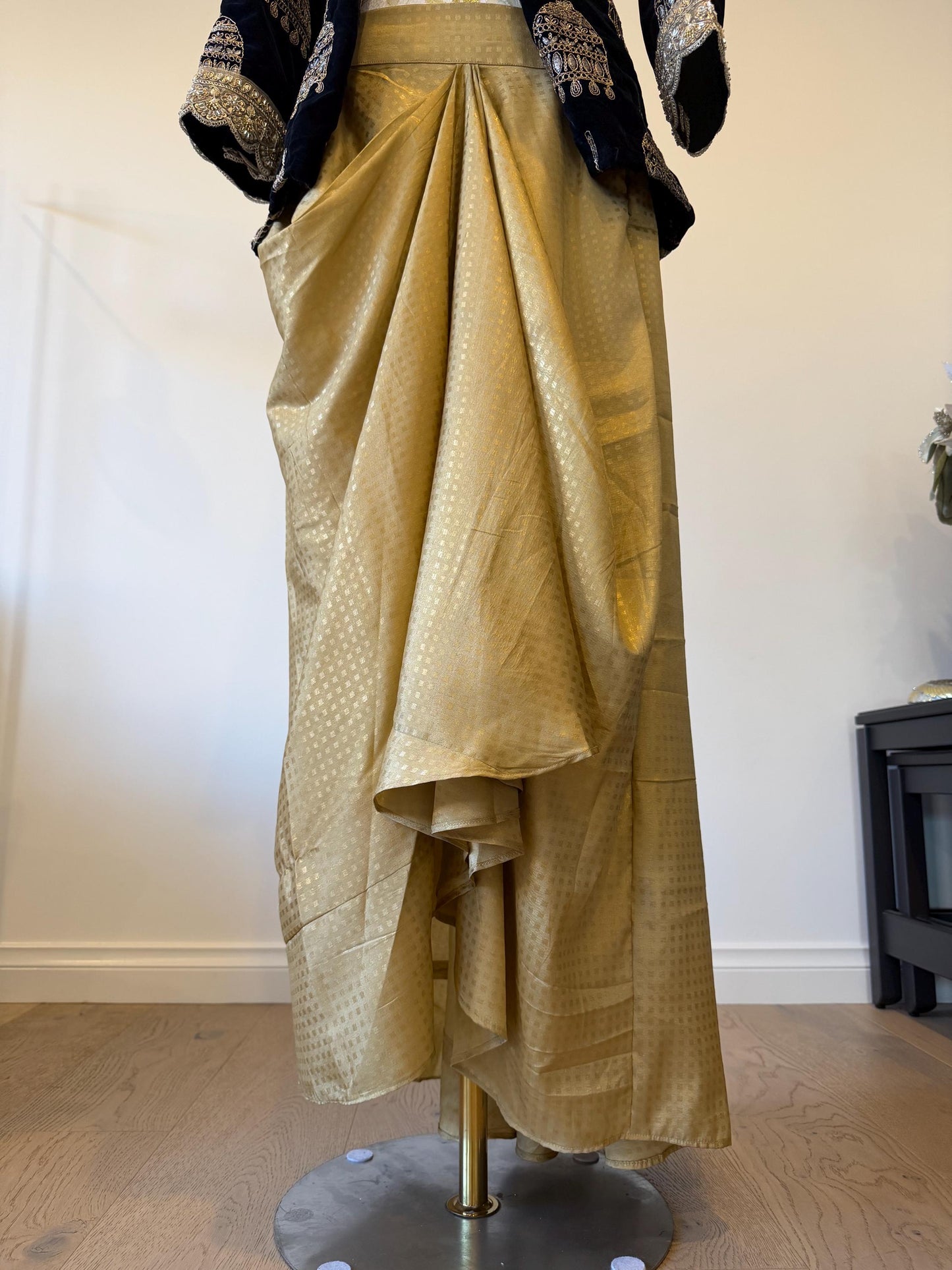 Navy blue Velvet Indo Western Set