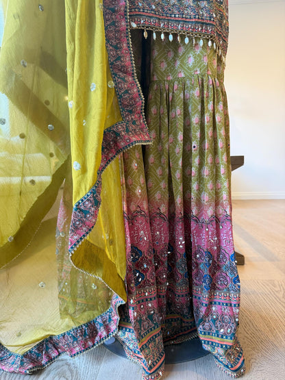 Mehendi Green Sharara Suit Set