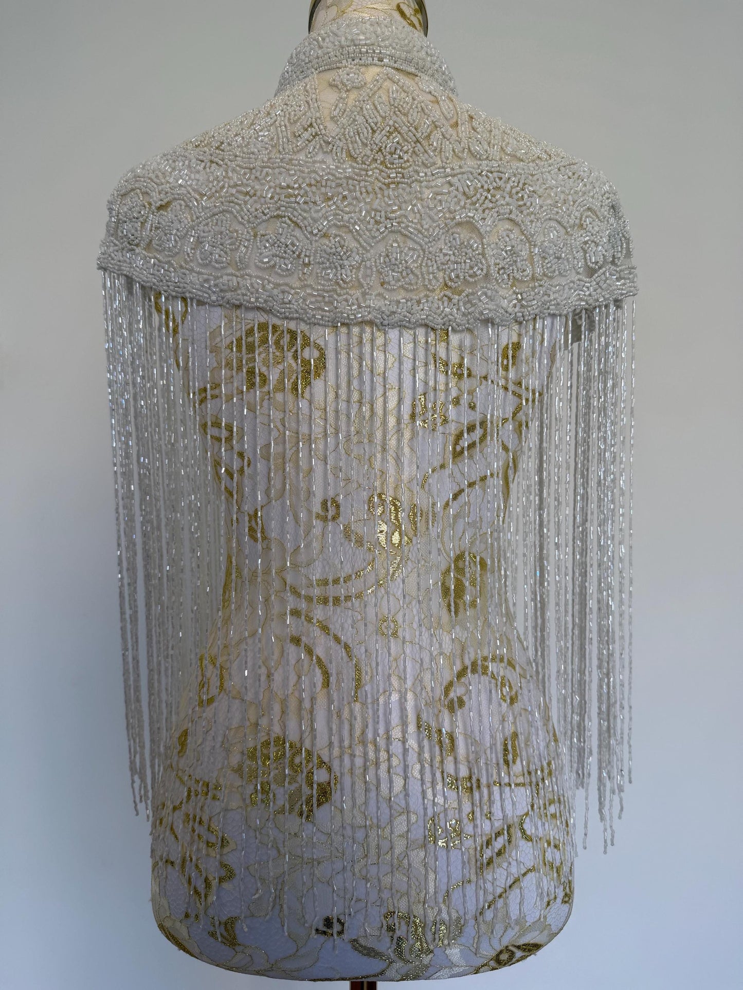 Ivory Beaded Fringe Caplete