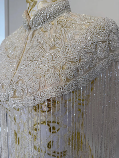 Ivory Beaded Fringe Caplete