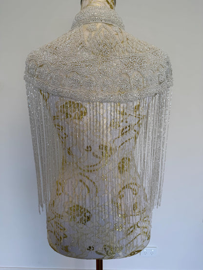 Ivory Beaded Fringe Caplete
