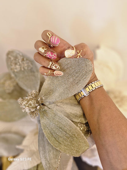 5 Pc Gold Nail Rings Set