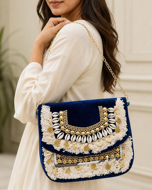 Boho Velvet Clutch Bag