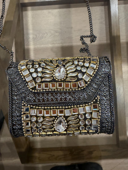 Black Metal Evening Clutch