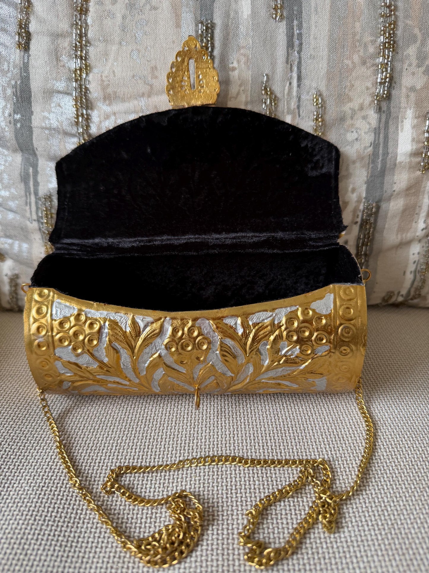 Vintage Barrel Clutch Bag