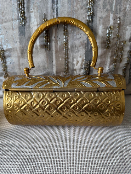 Vintage Barrel Clutch Bag