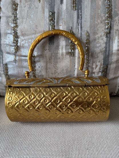 Vintage Barrel Clutch Bag
