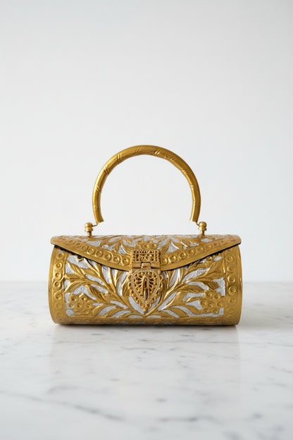 Vintage Barrel Clutch Bag