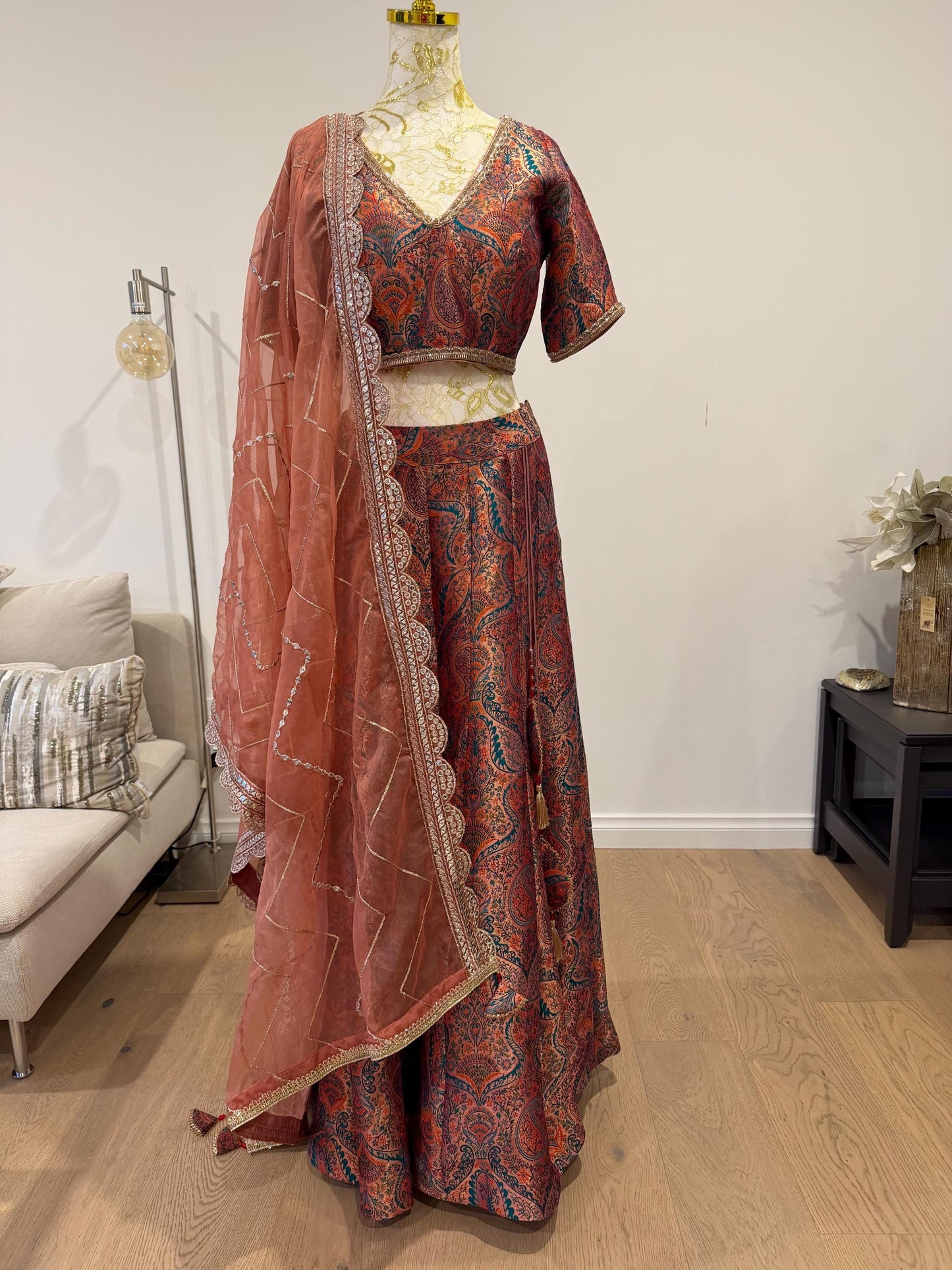 Brocade Silk Lehenga Set