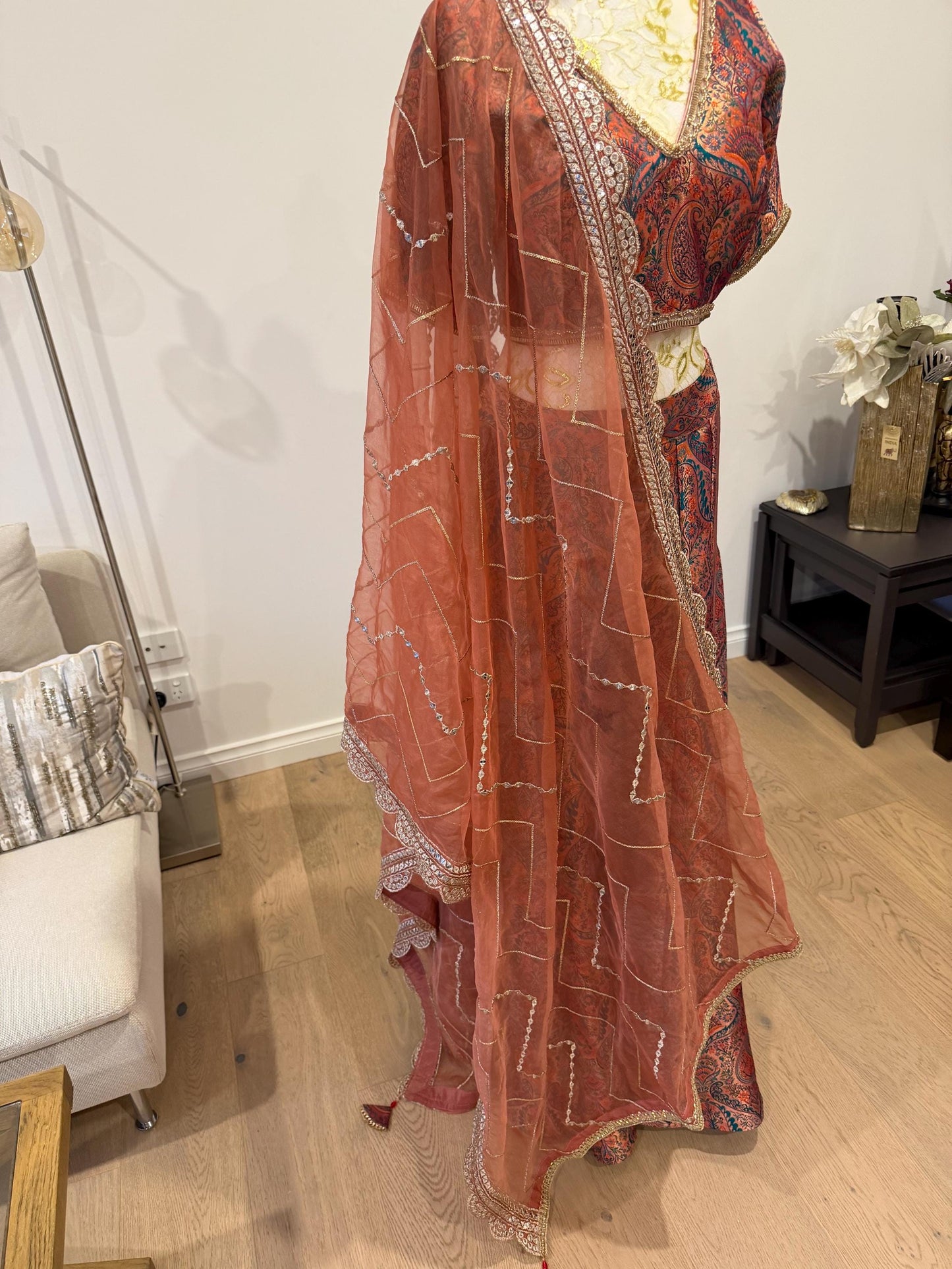 Brocade Silk Lehenga Set