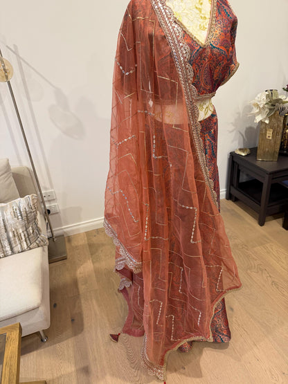 Brocade Silk Lehenga Set